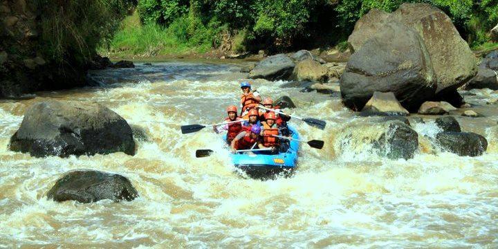 Rafting at Cimanuk River, Garut, West Java,  Indonesia"
