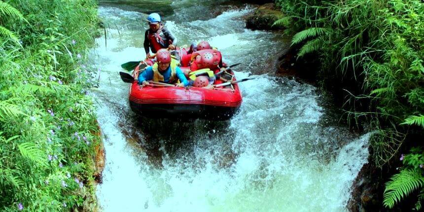 whitewater rafting at Palayangan river, Pangalengan,West Java, Indonesia
