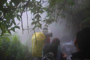 Walking Through Hot Water Stream on Cibodas Route, Mount Gede